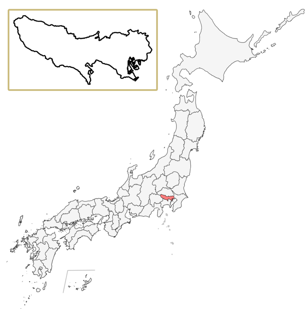 日本 東京都 地図