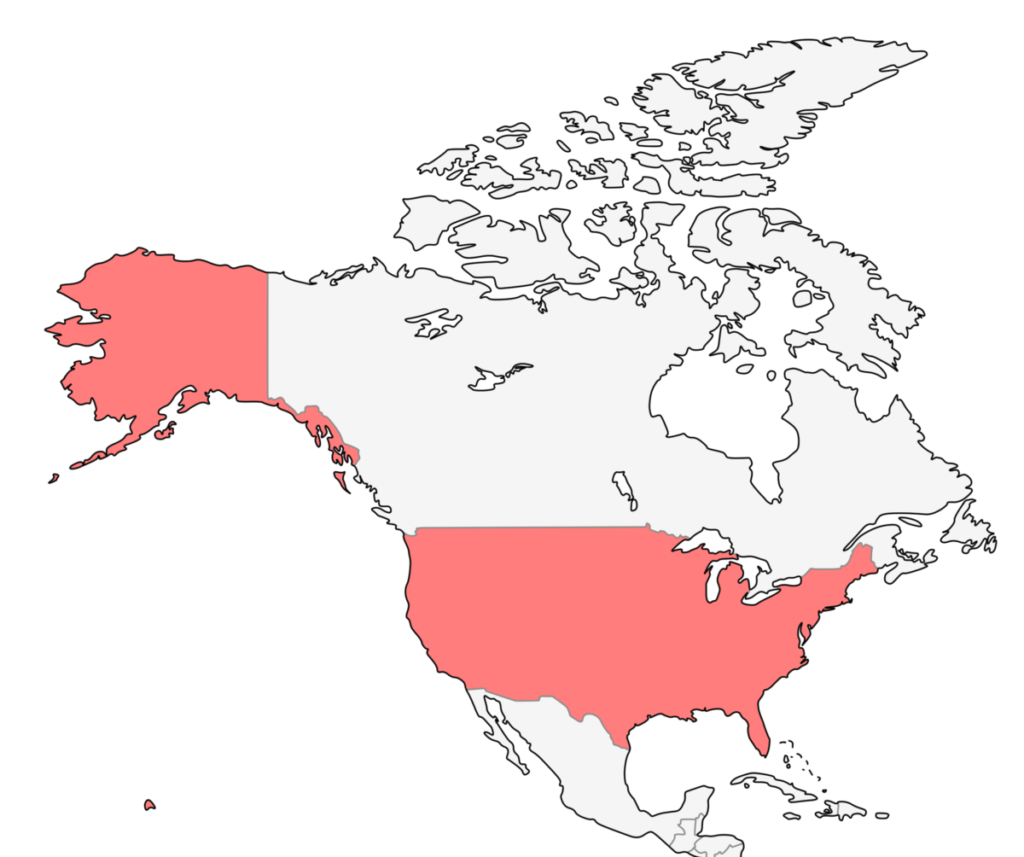 北米 北アメリカ アメリカ 地図