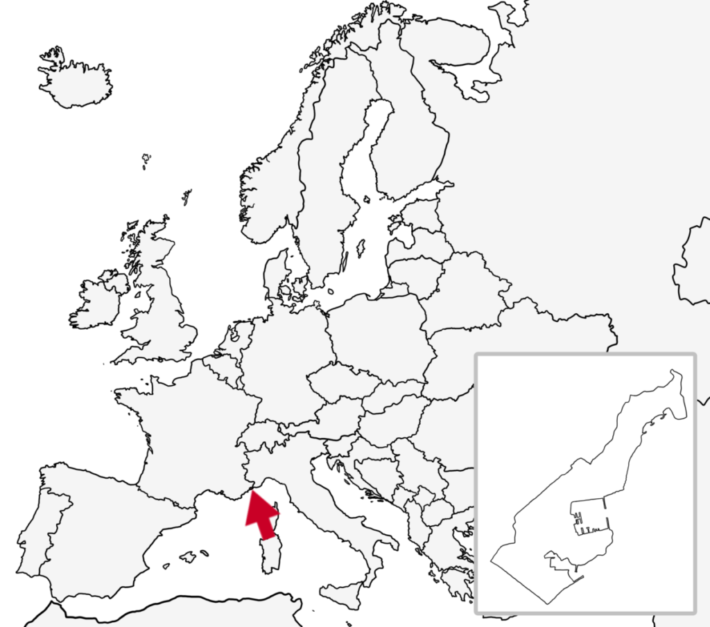 ヨーロッパ 白地図 モナコ