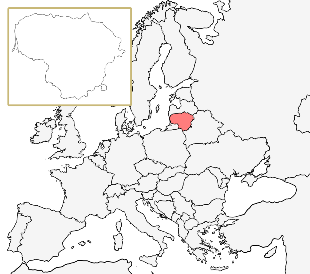 ヨーロッパ 白地図 リトアニア