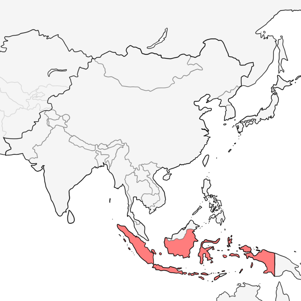 アジア インドネシア 地図