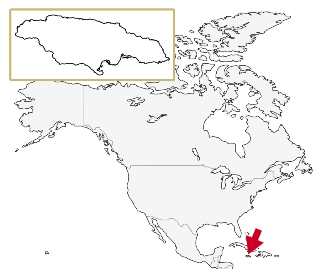 カリブ海地域 ジャマイカ 地図