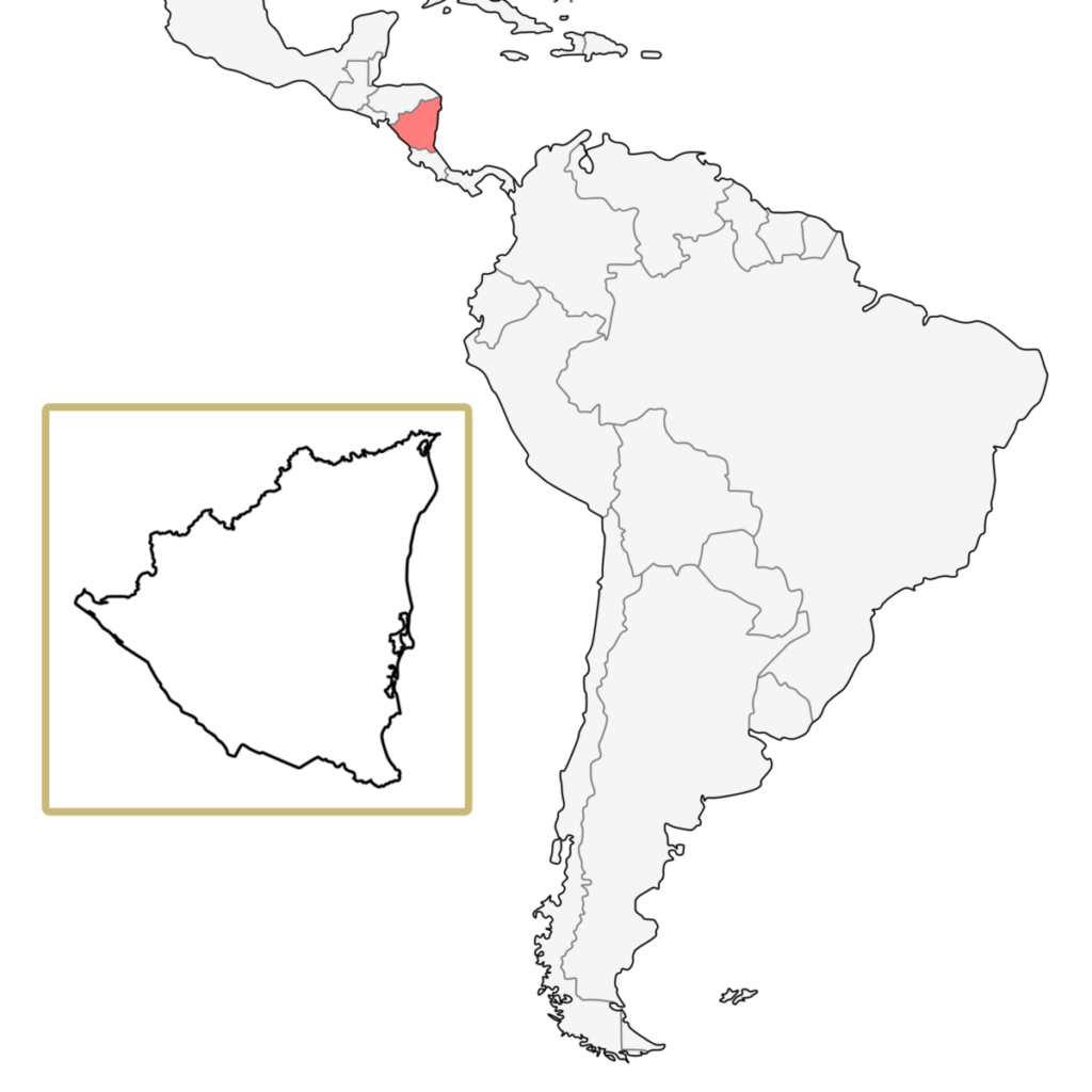 中米 ニカラグア 地図