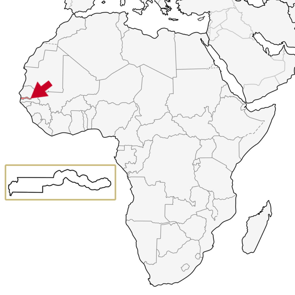 ガンビア アフリカ 地図