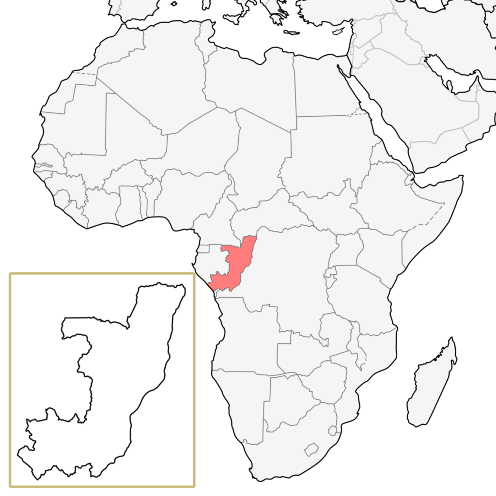 コンゴ共和国 アフリカ 地図