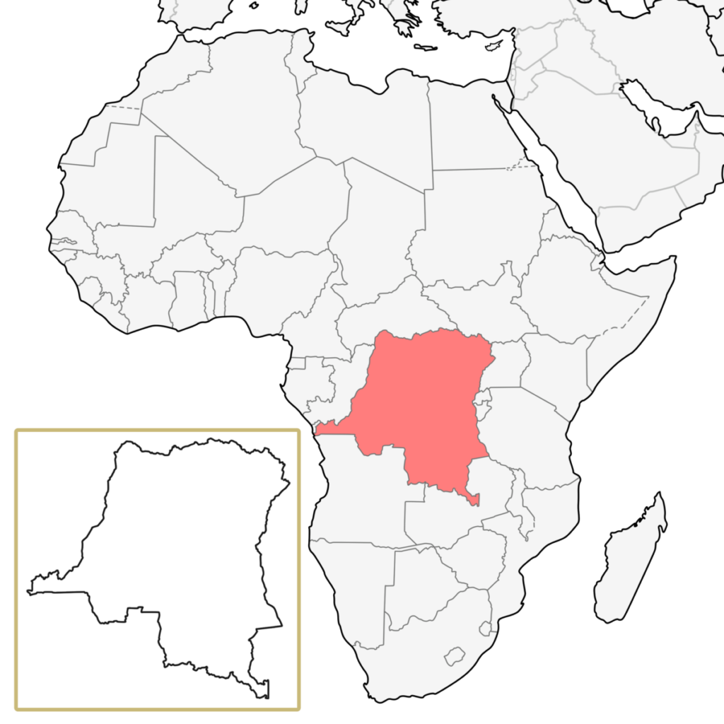 コンゴ民主共和国 アフリカ 地図