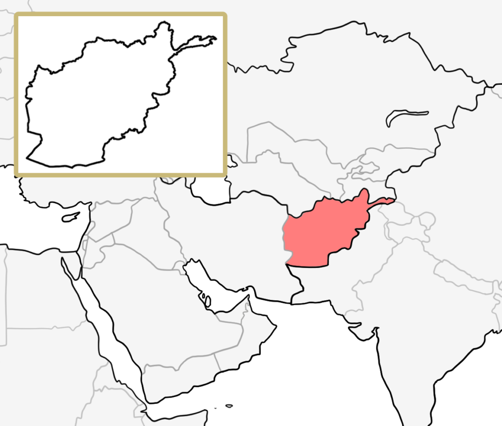 中東 アフガニスタン 地図