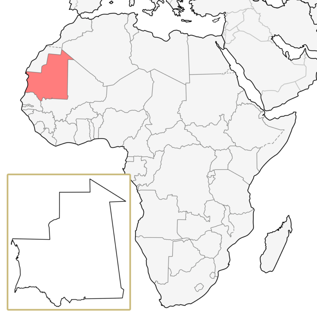 モーリタニア アフリカ 地図