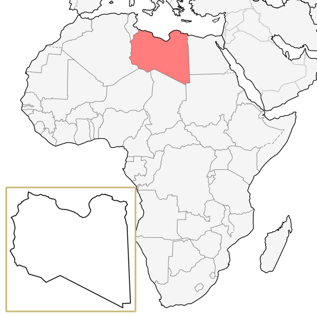 リビア アフリカ 地図