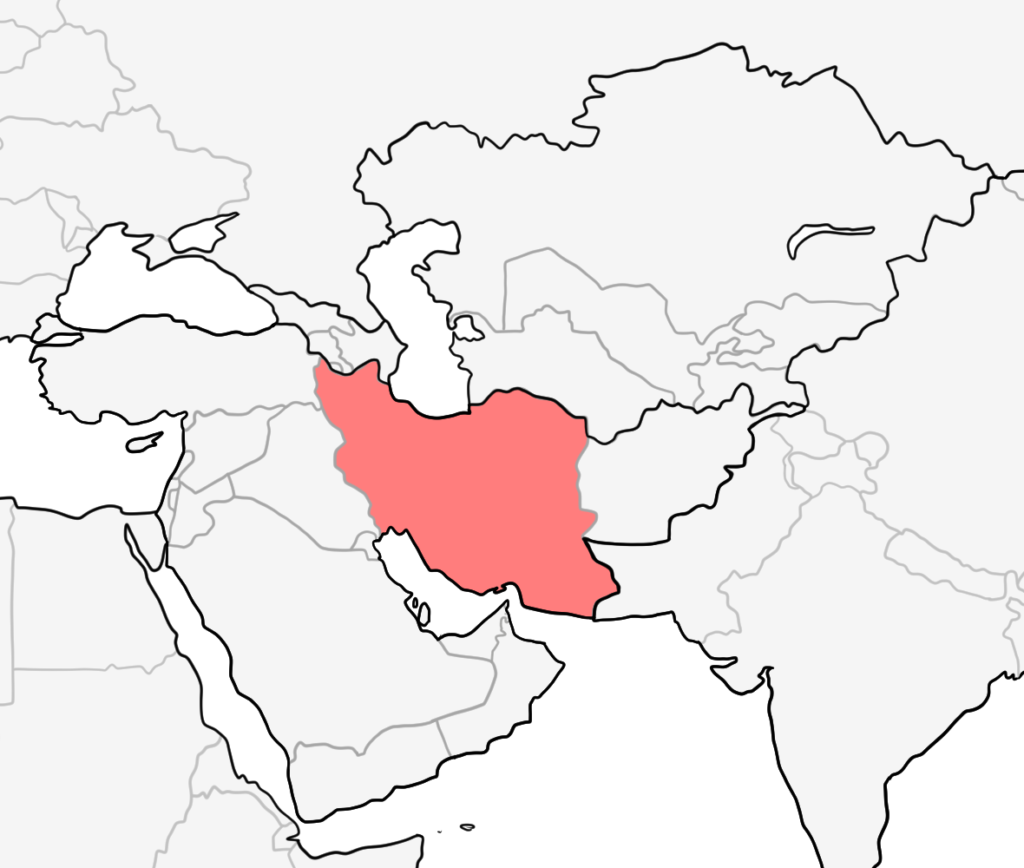 中東 イラン 地図